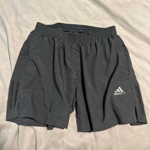 Lightweight adidas shorts with liner and pockets.